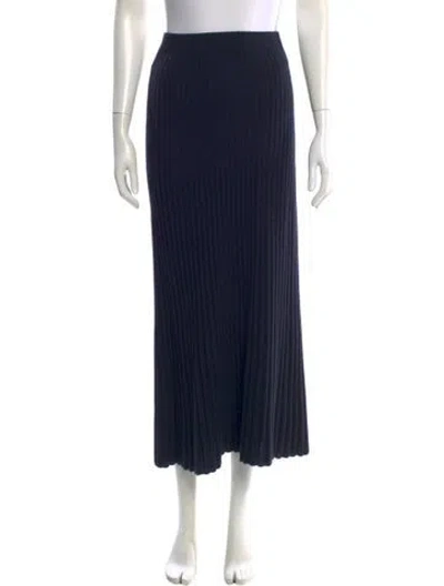 Pre-owned Arch4 Cashmere Midi Length Skirt In Blue