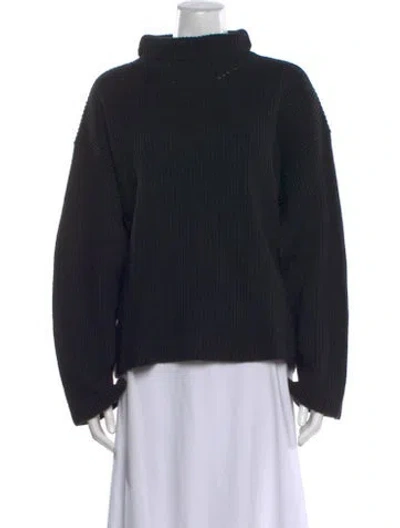 Pre-owned Arch4 Cashmere Mock Neck Sweater In Black