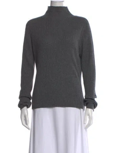Pre-owned Arch4 Cashmere Mock Neck Sweater In Grey