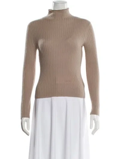 Pre-owned Arch4 Cashmere Mock Neck Sweater In Neutral