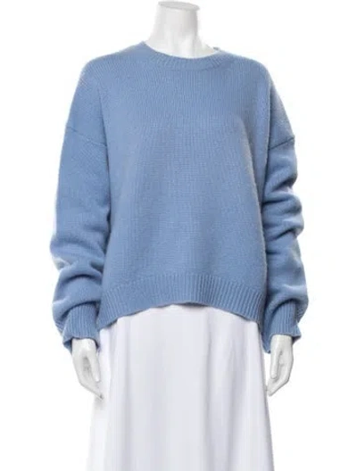 Pre-owned Arch4 Cashmere Off-the-shoulder Sweater In Blue