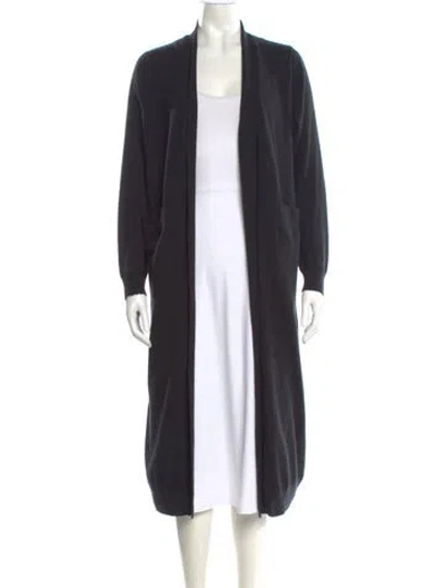 Pre-owned Arch4 Cashmere Open Front Sweater In Black