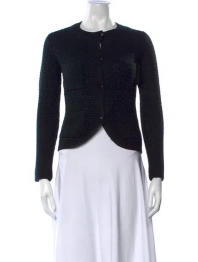 Pre-owned Arch4 Cashmere Open Front Sweater In Blue