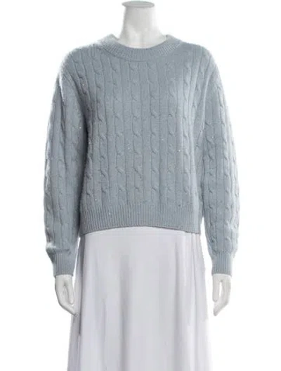 Pre-owned Arch4 Cashmere Patterned Sweater In Blue