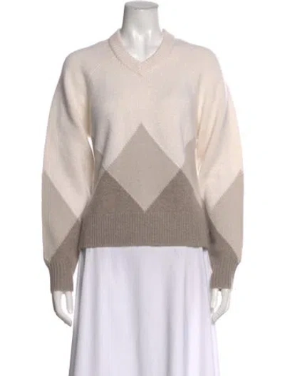 Pre-owned Arch4 Cashmere Printed Sweater In Neutral