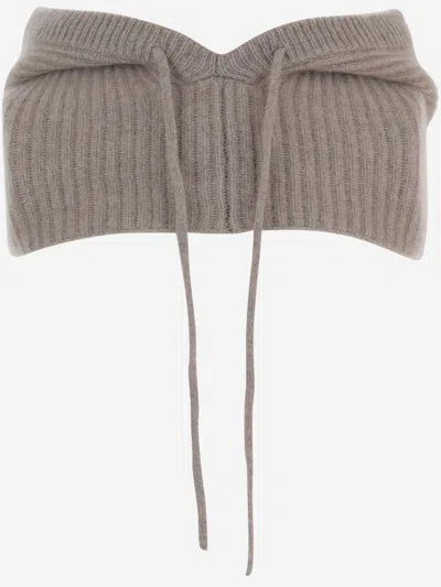 Arch4 Cashmere S Hawl With Ties In Gray