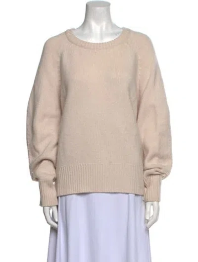 Pre-owned Arch4 Cashmere Scoop Neck Sweater In Neutral