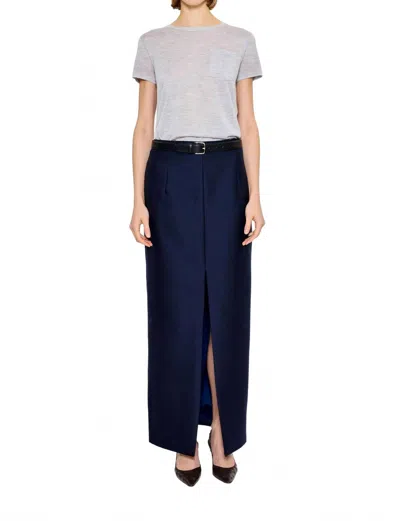 Arch4 Cashmere Shia Short Sleeve Top In Icy Grey Melange