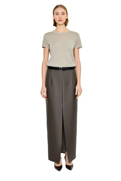 Arch4 Cashmere Shia Short Sleeve Top In Lichen In Neutral