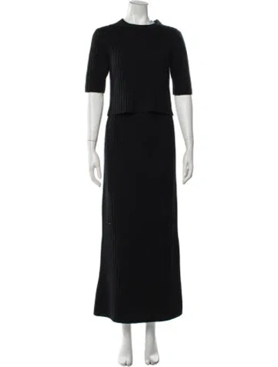 Pre-owned Arch4 Cashmere Skirt Set In Black