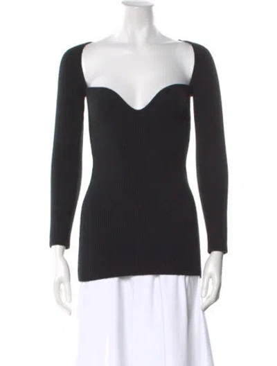 Pre-owned Arch4 Cashmere Striped Sweater In Black