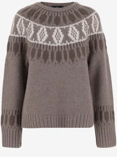 ARCH4 ARCH4 CASHMERE SWEATER WITH GEOMETRIC PATTERN
