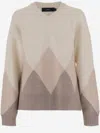 Arch4 Diamond-pattern Cashmere Sweater In Neutral