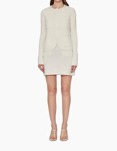 Arch4 Cashmere Tulip Cashmere Cardigan In Husky Grey In White