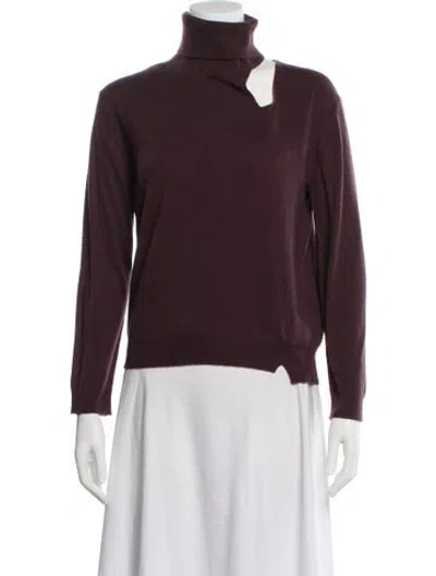 Pre-owned Arch4 Cashmere Turtleneck Sweater In Burgundy