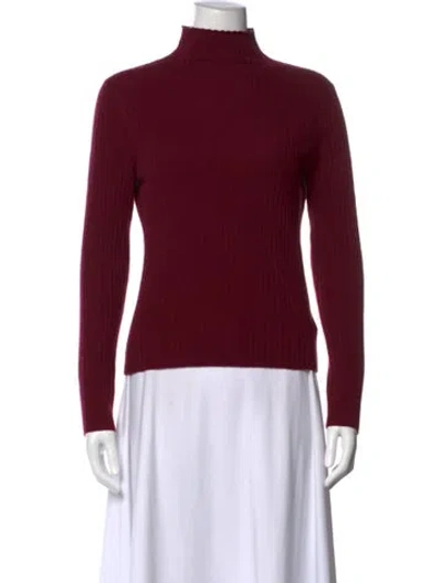 Pre-owned Arch4 Cashmere Turtleneck Sweater In Burgundy