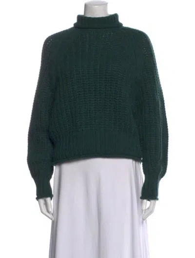 Pre-owned Arch4 Cashmere Turtleneck Sweater In Green