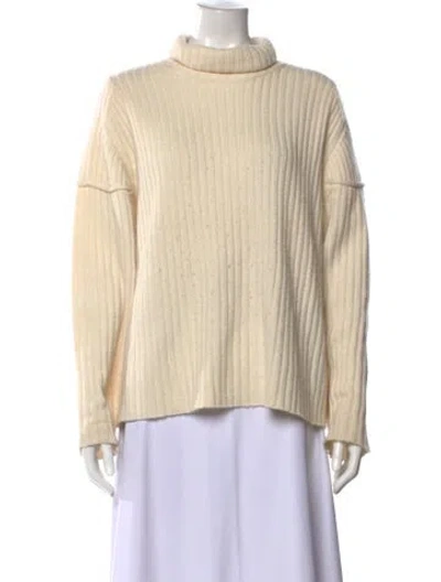 Pre-owned Arch4 Cashmere Turtleneck Sweater In Neutral