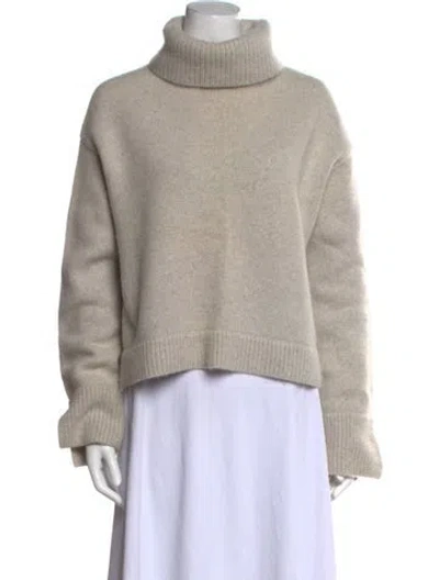 Pre-owned Arch4 Cashmere Turtleneck Sweater In Neutral