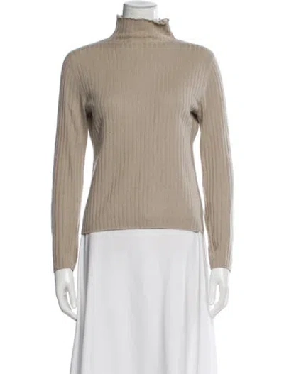 Pre-owned Arch4 Cashmere Turtleneck Sweater In Neutral