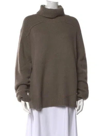 Pre-owned Arch4 Cashmere Turtleneck Sweater In Neutrals