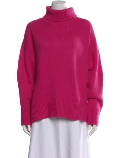 Pre-owned Arch4 Cashmere Turtleneck Top In Pink
