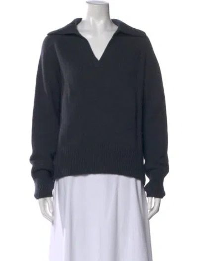 Pre-owned Arch4 Cashmere V-neck Sweater In Gray