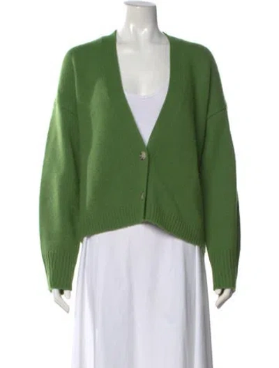 Pre-owned Arch4 Cashmere V-neck Sweater In Green