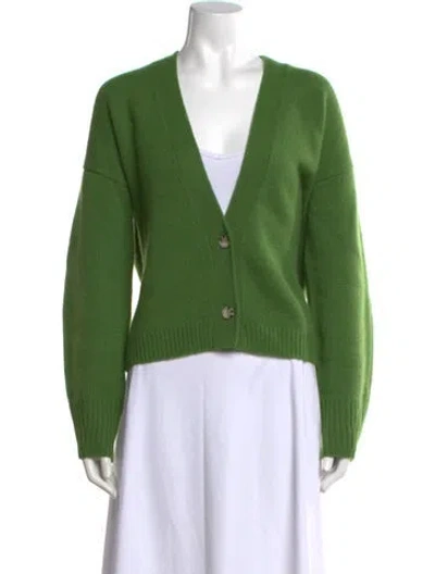 Pre-owned Arch4 Cashmere V-neck Sweater In Green