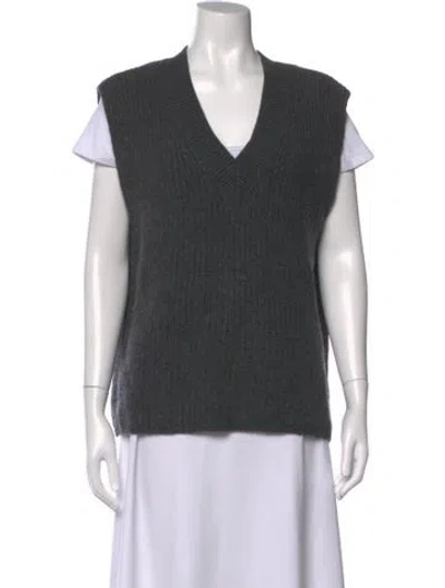 Pre-owned Arch4 Cashmere V-neck Sweater In Grey