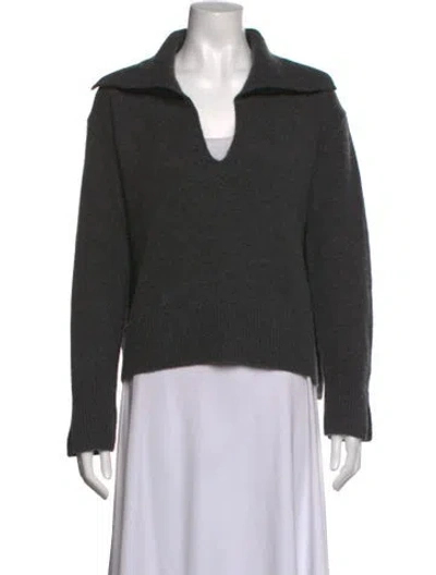 Pre-owned Arch4 Cashmere V-neck Sweater In Grey