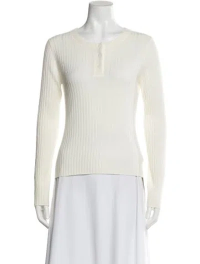 Pre-owned Arch4 Cashmere V-neck Sweater In Neutral