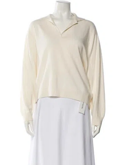 Pre-owned Arch4 Cashmere V-neck Sweater In Neutral