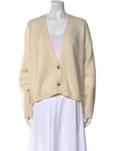 Pre-owned Arch4 Cashmere V-neck Sweater In Neutral