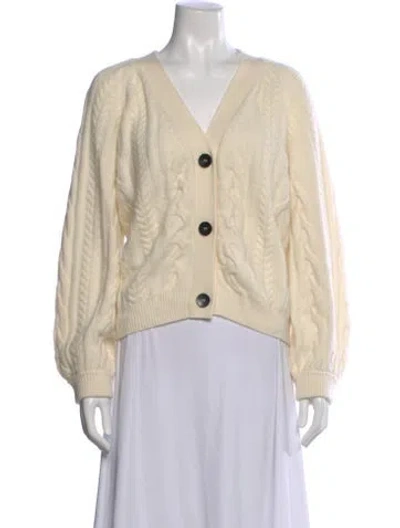 Pre-owned Arch4 Cashmere V-neck Sweater In Neutral