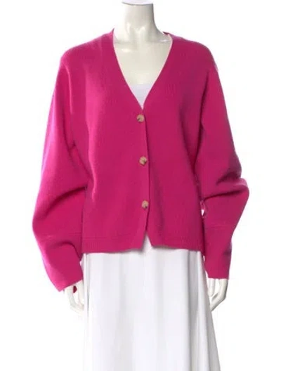 Pre-owned Arch4 Cashmere V-neck Sweater In Pink