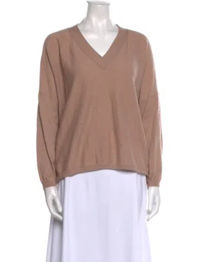 Pre-owned Arch4 Cashmere V-neck Sweater In Pink