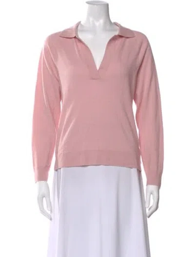 Pre-owned Arch4 Cashmere V-neck Sweater In Pink