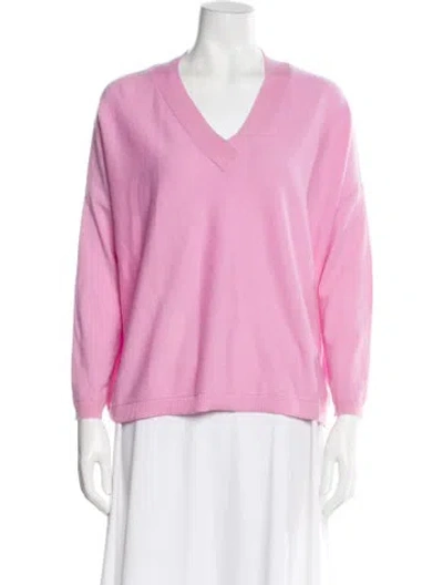 Pre-owned Arch4 Cashmere V-neck Sweater In Pink