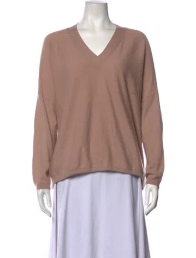 Pre-owned Arch4 Cashmere V-neck Sweater In Pink