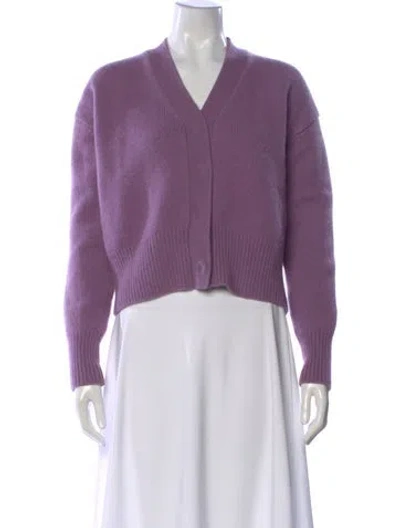 Pre-owned Arch4 Cashmere V-neck Sweater In Purple
