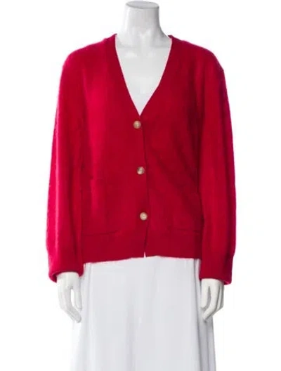 Pre-owned Arch4 Cashmere V-neck Sweater In Red