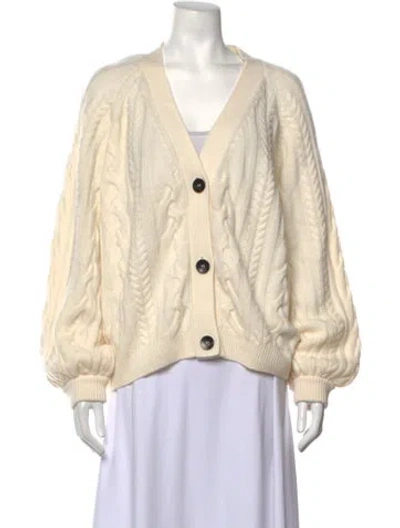Pre-owned Arch4 Cashmere V-neck Sweater W/ Tags In Neutrals