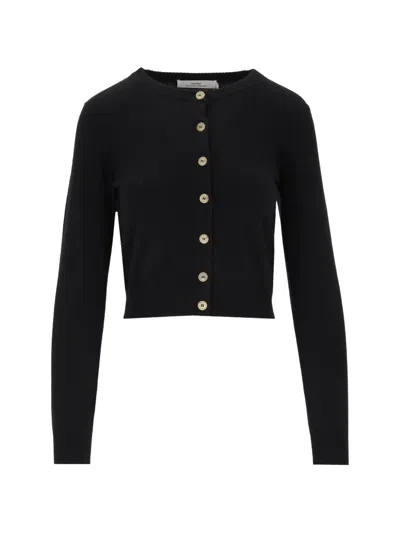 Arch4 Celestina Crew-neck Cardigan In Black