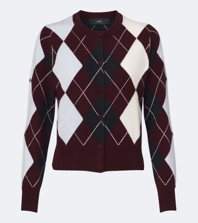 Arch4 Claridges Argyle Cashmere Cardigan In Multicoloured
