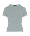 Arch4 Cashmere T-shirt With Contrasting Edging In Green