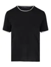 Arch4 Contrasting-edges Short-sleeve T-shirt In Black