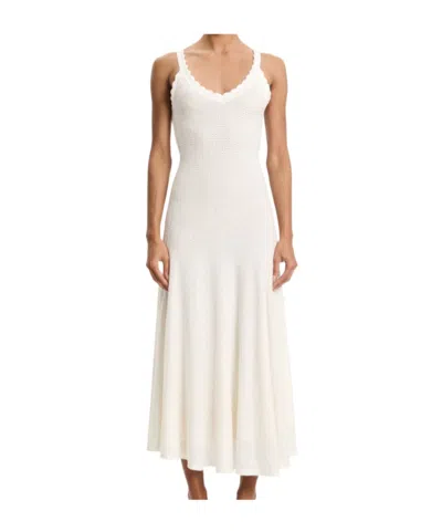 Arch4 Cordelia Crocheted Cotton, Silk And Cashmere-blend Maxi Dress In White