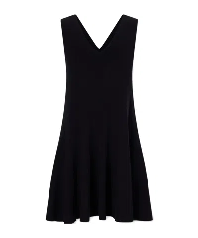 Arch4 Cotton, Silk And Cashmere Mini Dress In Black