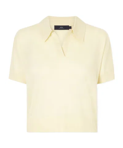 Arch4 Darya Cashmere Polo Shirt In Yellow
